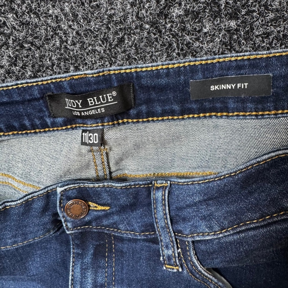 Judy Blue Skinny Fit Front Seam Jeans Medium Wash Denim JB8863 Size 11 30 - Picture 3 of 7